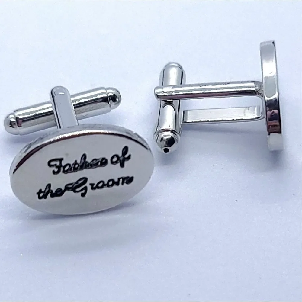 Wedding Cufflinks Groom Best Man Groomsman Father of Bride Bridal Cuff Links